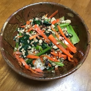 小松菜とひき肉のあんかけ丼